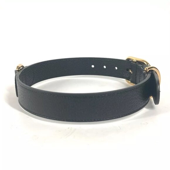 GUCCI 695256 GG Large/Extra Large Pet Dog Collar Black/GoldHardware Unused - Picture 4 of 16